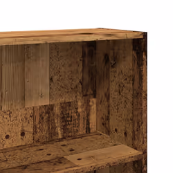vidaXL Book Cabinet Display Rack Bookshelf Storage Shelf Rack Engineered Wood - old wood, 80 x 24 x 143 cm - Additional view 6