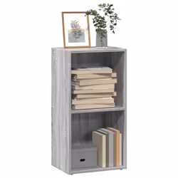 vidaXL Bookcase Storage Rack Cabinet Bookshelf Grey Sonoma Engineered Wood