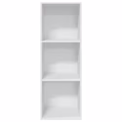 vidaXL Bookcase Bookshelf Storage Cabinet Book Stand White Engineered Wood