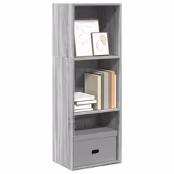 vidaXL Bookcase Storage Rack Cabinet Bookshelf Grey Sonoma Engineered Wood