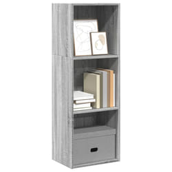 vidaXL Bookcase Storage Rack Cabinet Bookshelf Grey Sonoma Engineered Wood