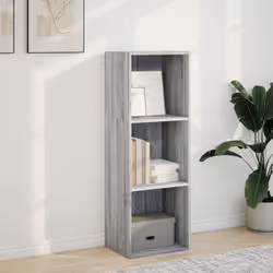 vidaXL Bookcase Storage Rack Cabinet Bookshelf Grey Sonoma Engineered Wood