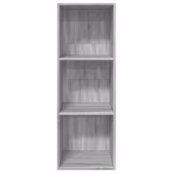 vidaXL Bookcase Storage Rack Cabinet Bookshelf Grey Sonoma Engineered Wood