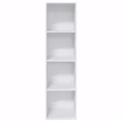 vidaXL Bookcase Bookshelf Storage Cabinet Book Stand White Engineered Wood