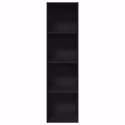 vidaXL Bookcase Bookshelf Storage Cabinet Book Stand Black Engineered Wood