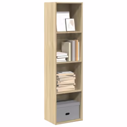 vidaXL Bookcase Storage Rack Cabinet Bookshelf Sonoma Oak Engineered Wood