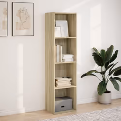 vidaXL Bookcase Storage Rack Cabinet Bookshelf Sonoma Oak Engineered Wood