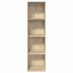 vidaXL Bookcase Storage Rack Cabinet Bookshelf Sonoma Oak Engineered Wood