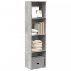 vidaXL Bookcase Storage Rack Cabinet Bookshelf Concrete Grey Engineered Wood