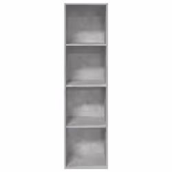 vidaXL Bookcase Storage Rack Cabinet Bookshelf Concrete Grey Engineered Wood