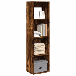 vidaXL Bookcase Storage Rack Cabinet Bookshelf Smoked Oak Engineered Wood