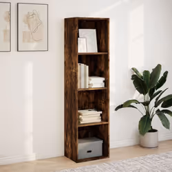 vidaXL Bookcase Storage Rack Cabinet Bookshelf Smoked Oak Engineered Wood