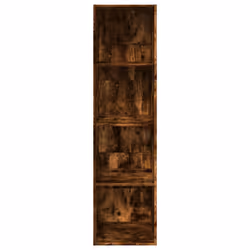 vidaXL Bookcase Storage Rack Cabinet Bookshelf Smoked Oak Engineered Wood