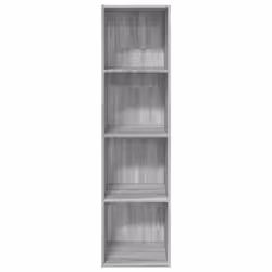 vidaXL Bookcase Storage Rack Cabinet Bookshelf Grey Sonoma Engineered Wood