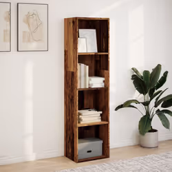 vidaXL Bookcase Bookshelf Storage Cabinet Book Stand Old Wood Engineered Wood