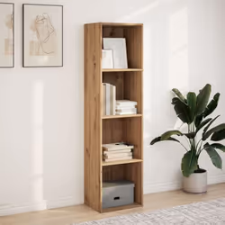 vidaXL Bookcase Storage Rack Cabinet Bookshelf Artisian Oak Engineered Wood