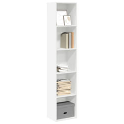 vidaXL Bookcase Bookshelf Storage Cabinet Book Stand White Engineered Wood