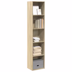 vidaXL Bookcase Storage Rack Cabinet Bookshelf Sonoma Oak Engineered Wood