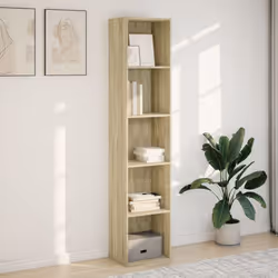 vidaXL Bookcase Storage Rack Cabinet Bookshelf Sonoma Oak Engineered Wood