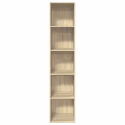 vidaXL Bookcase Storage Rack Cabinet Bookshelf Sonoma Oak Engineered Wood