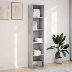 vidaXL Bookcase Storage Rack Cabinet Bookshelf Concrete Grey Engineered Wood
