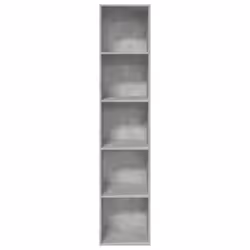 vidaXL Bookcase Storage Rack Cabinet Bookshelf Concrete Grey Engineered Wood