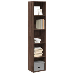 vidaXL Bookcase Bookshelf Storage Cabinet Book Stand Brown Oak Engineered Wood