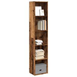 vidaXL Bookcase Bookshelf Storage Cabinet Book Stand Old Wood Engineered Wood