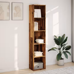 vidaXL Bookcase Bookshelf Storage Cabinet Book Stand Old Wood Engineered Wood
