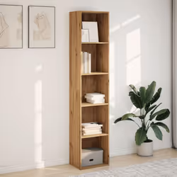 vidaXL Bookcase Storage Rack Cabinet Bookshelf Artisian Oak Engineered Wood