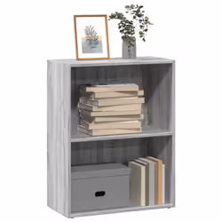 vidaXL Bookcase Storage Rack Cabinet Bookshelf Grey Sonoma Engineered Wood