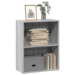 vidaXL Bookcase Storage Rack Cabinet Bookshelf Grey Sonoma Engineered Wood