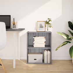 vidaXL Bookcase Storage Rack Cabinet Bookshelf Grey Sonoma Engineered Wood