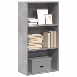 vidaXL Bookcase Storage Rack Cabinet Bookshelf Concrete Grey Engineered Wood