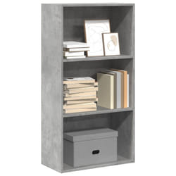 vidaXL Bookcase Storage Rack Cabinet Bookshelf Concrete Grey Engineered Wood