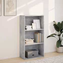 vidaXL Bookcase Storage Rack Cabinet Bookshelf Concrete Grey Engineered Wood