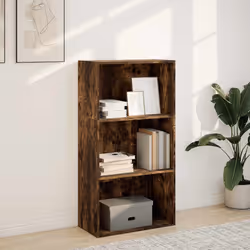 vidaXL Bookcase Storage Rack Cabinet Bookshelf Smoked Oak Engineered Wood