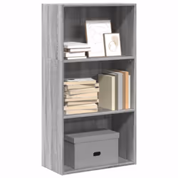 vidaXL Bookcase Storage Rack Cabinet Bookshelf Grey Sonoma Engineered Wood