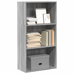 vidaXL Bookcase Storage Rack Cabinet Bookshelf Grey Sonoma Engineered Wood