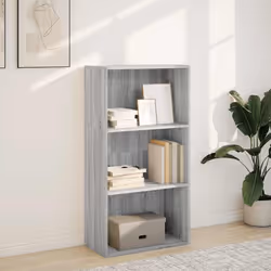 vidaXL Bookcase Storage Rack Cabinet Bookshelf Grey Sonoma Engineered Wood