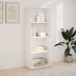 vidaXL Bookcase Bookshelf Storage Cabinet Book Stand White Engineered Wood - Additional view 2