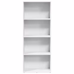 vidaXL Bookcase Bookshelf Storage Cabinet Book Stand White Engineered Wood - Additional view 3