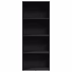 vidaXL Bookcase Bookshelf Storage Cabinet Book Stand Black Engineered Wood