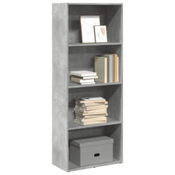 vidaXL Bookcase Storage Rack Cabinet Bookshelf Concrete Grey Engineered Wood