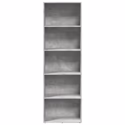 vidaXL Bookcase Storage Rack Cabinet Bookshelf Concrete Grey Engineered Wood