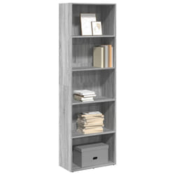 vidaXL Bookcase Storage Rack Cabinet Bookshelf Grey Sonoma Engineered Wood