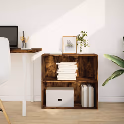 vidaXL Bookcase Storage Rack Cabinet Bookshelf Smoked Oak Engineered Wood