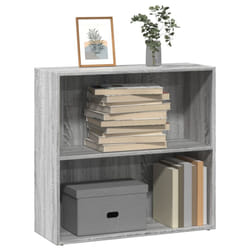 vidaXL Bookcase Storage Rack Cabinet Bookshelf Grey Sonoma Engineered Wood