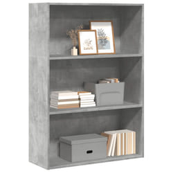 vidaXL Bookcase Storage Rack Cabinet Bookshelf Concrete Grey Engineered Wood