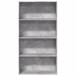 vidaXL Bookcase Storage Rack Cabinet Bookshelf Concrete Grey Engineered Wood